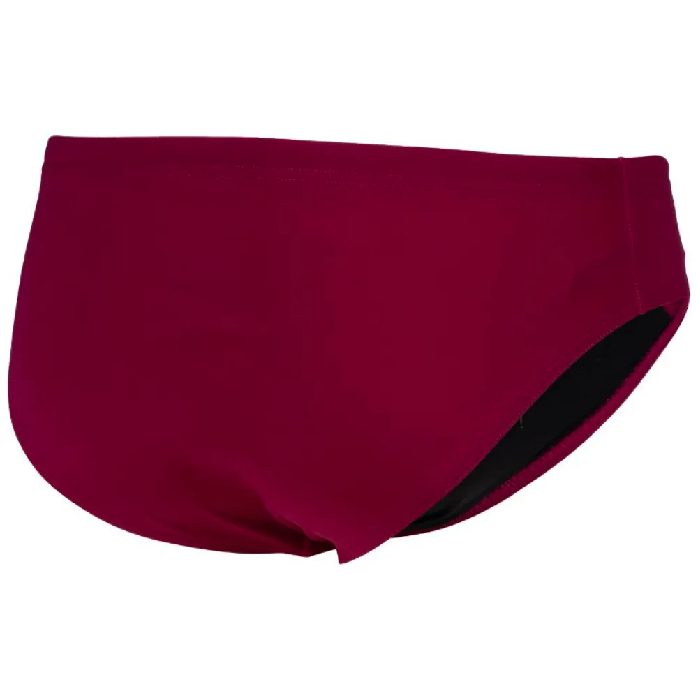 MEN'S TEAM SWIM BRIEF SOLID - RED FANDANGO/WHITE