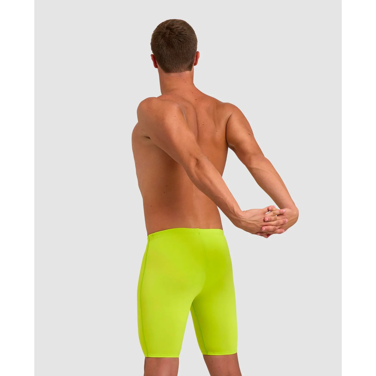 MEN'S TEAM SWIM JAMMER SOLID - SOFT GREEN/NEON BLUE