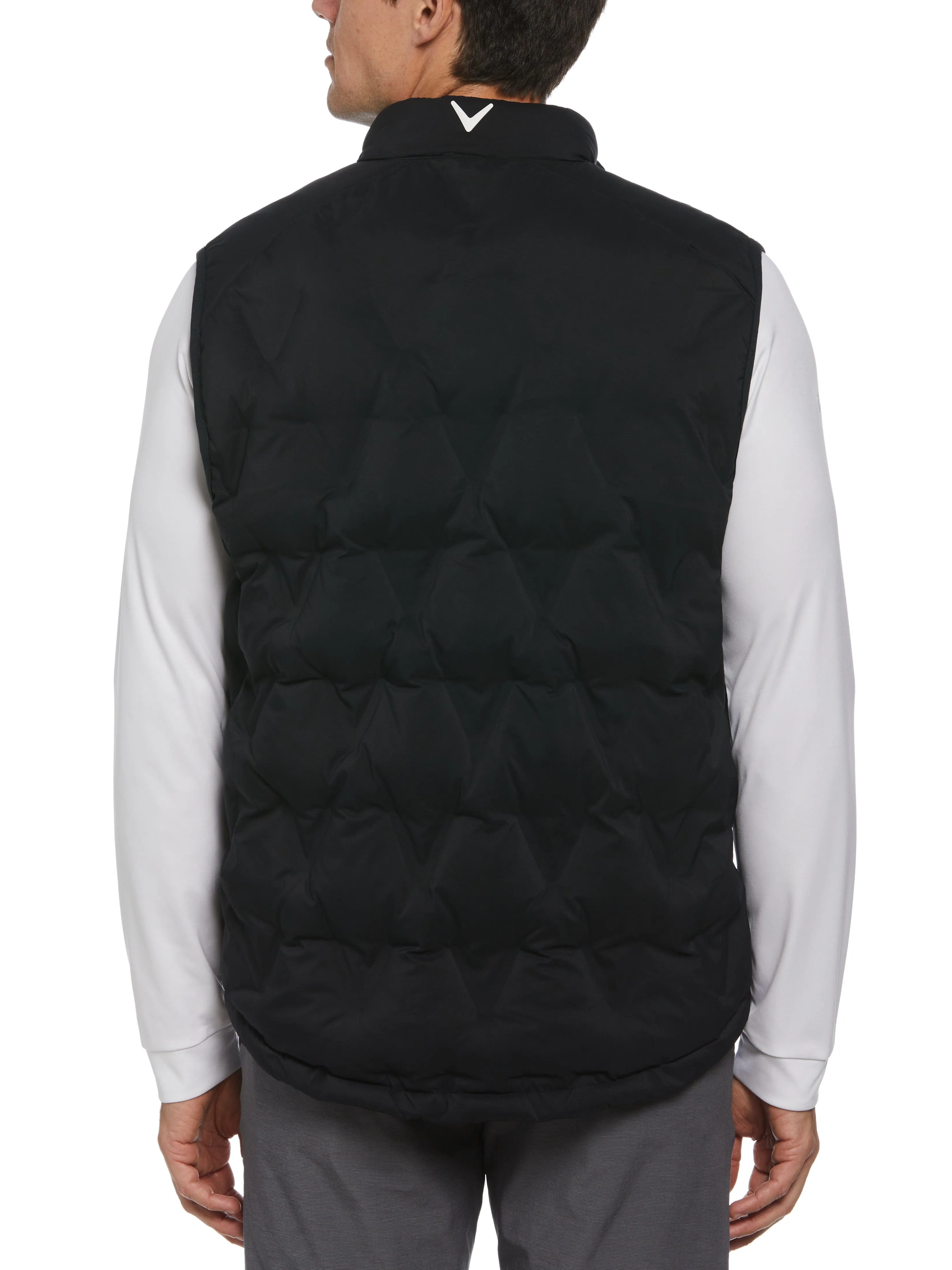 Mens Welded Chevron Print Full Zip Puffer Golf Vest Callaway Apparel