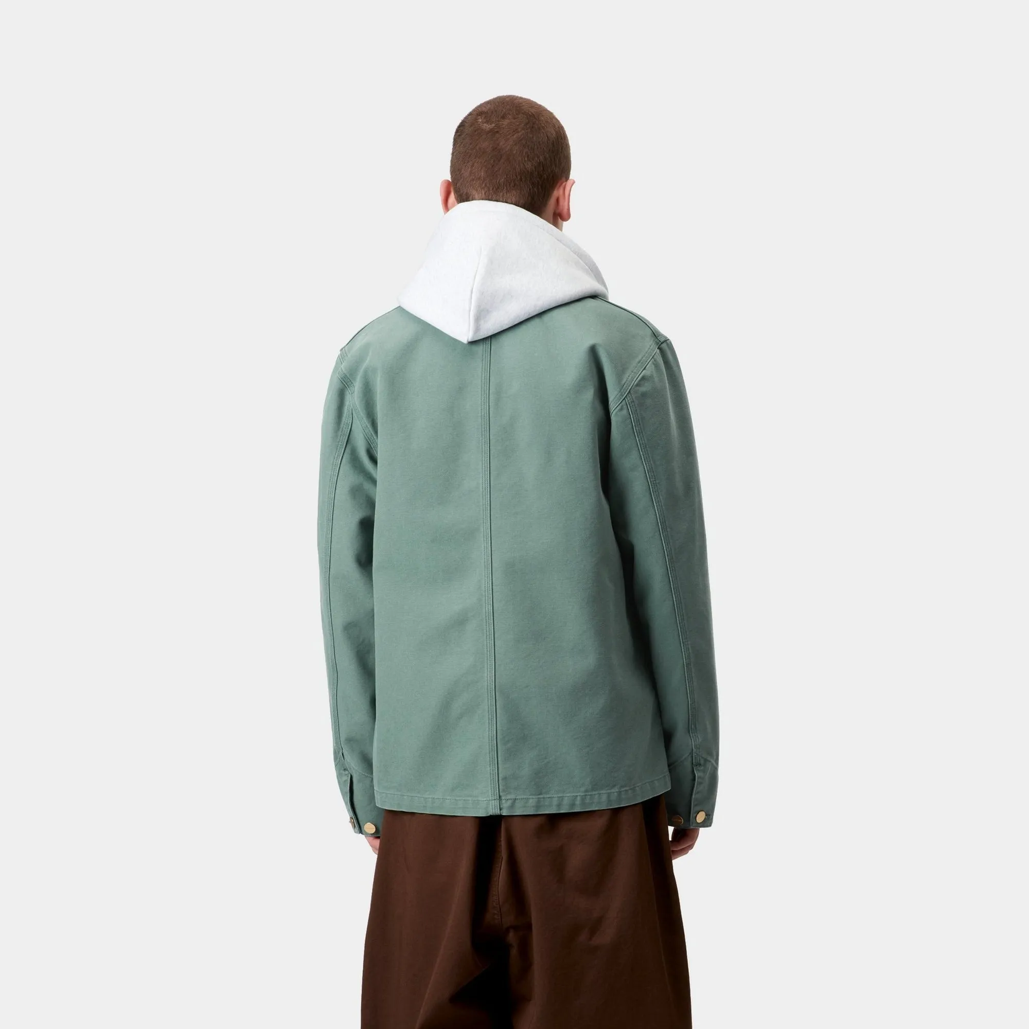 Michigan Coat (Spring) - Stone Canvas | Silver Pine / Silver Pine Carhartt WIP