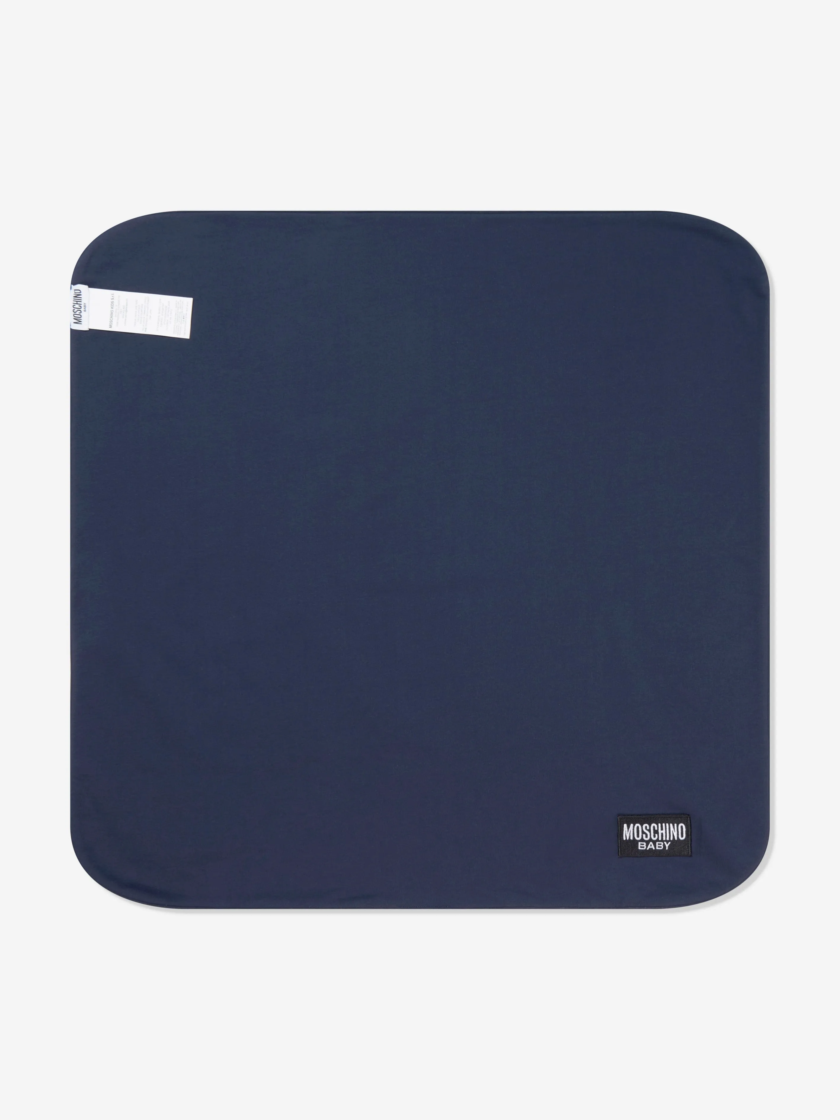 Moschino Baby Bear Logo Blanket in Navy (70cm)