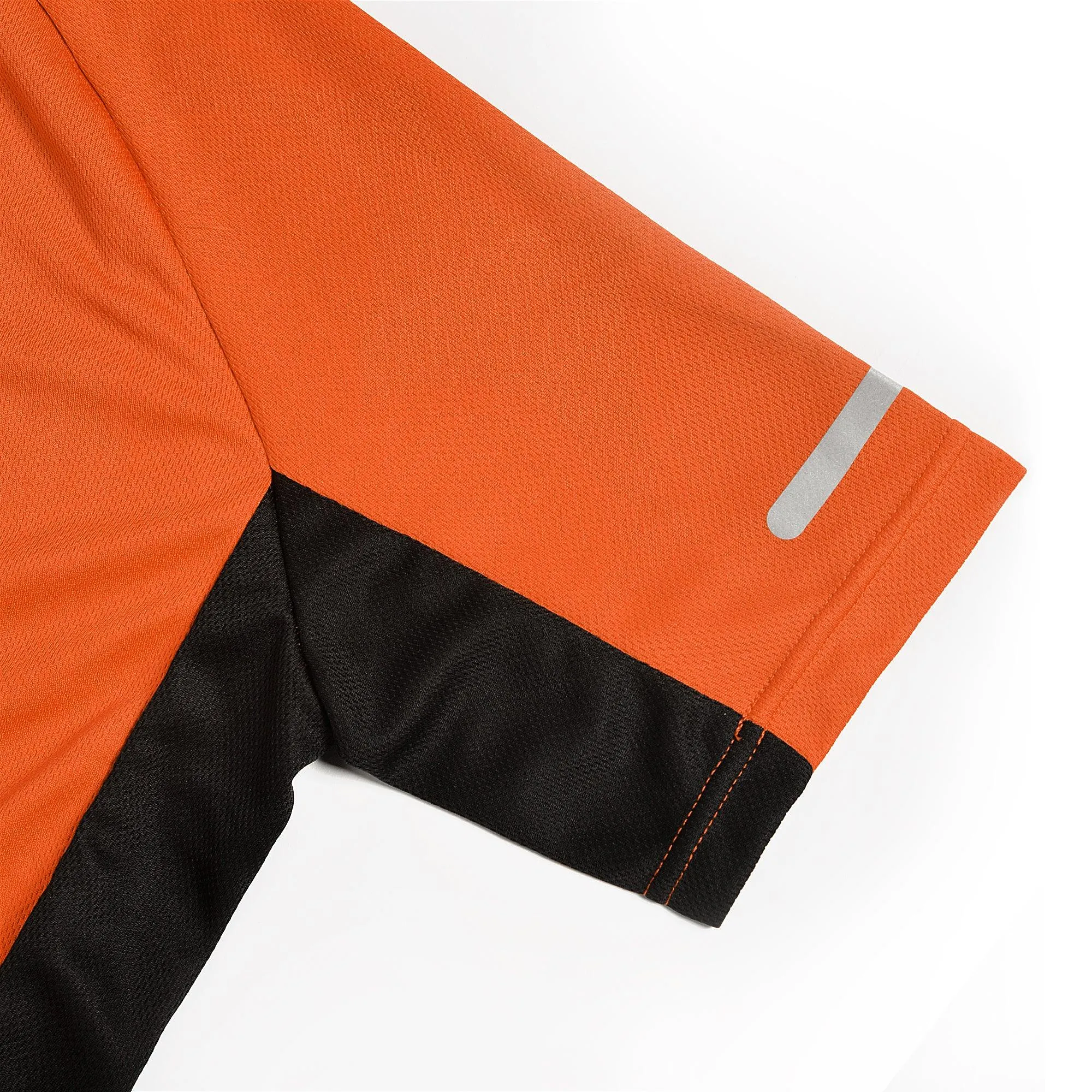Nuckily MG043 Mens Cycling Jersey (Orange)