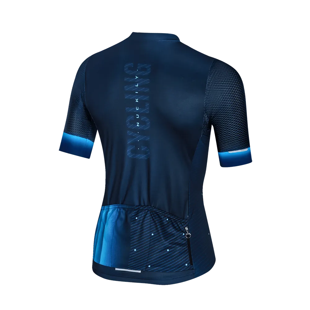 Nuckily MG045 SS Mens Cycling Jersey (Blue)