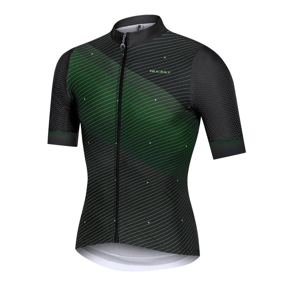 Nuckily MG045 SS Mens Cycling Jersey (Green)
