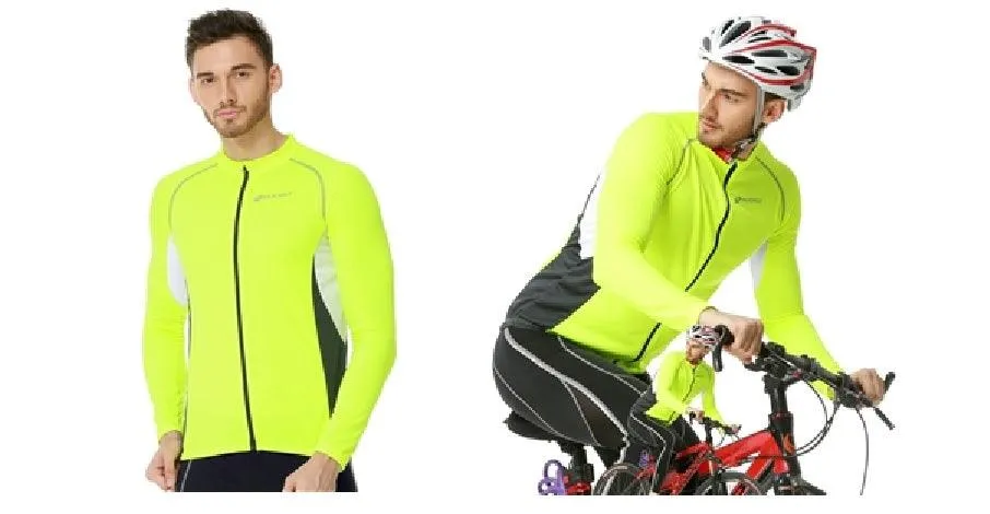 Nuckily MH008 Mens Cycling Jersey (Neon Green)