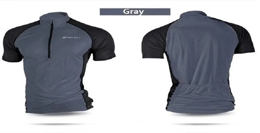 Nuckily NJ601 Mens Cycling Jersey (Grey)