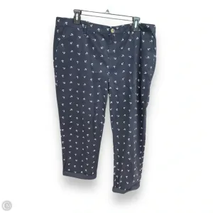 Pants Cropped By Tommy Hilfiger In Blue & White, Size: 16