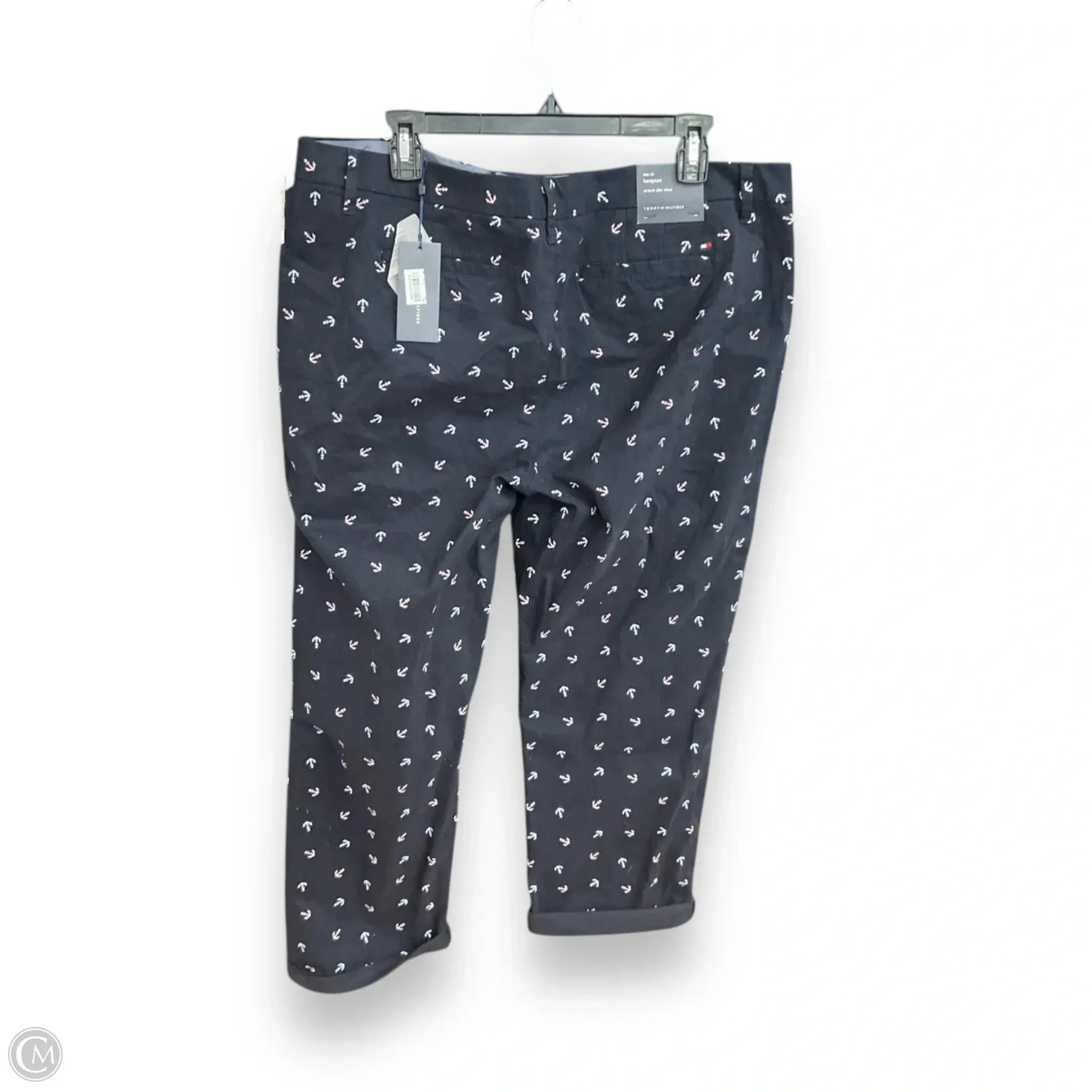 Pants Cropped By Tommy Hilfiger In Blue & White, Size: 16