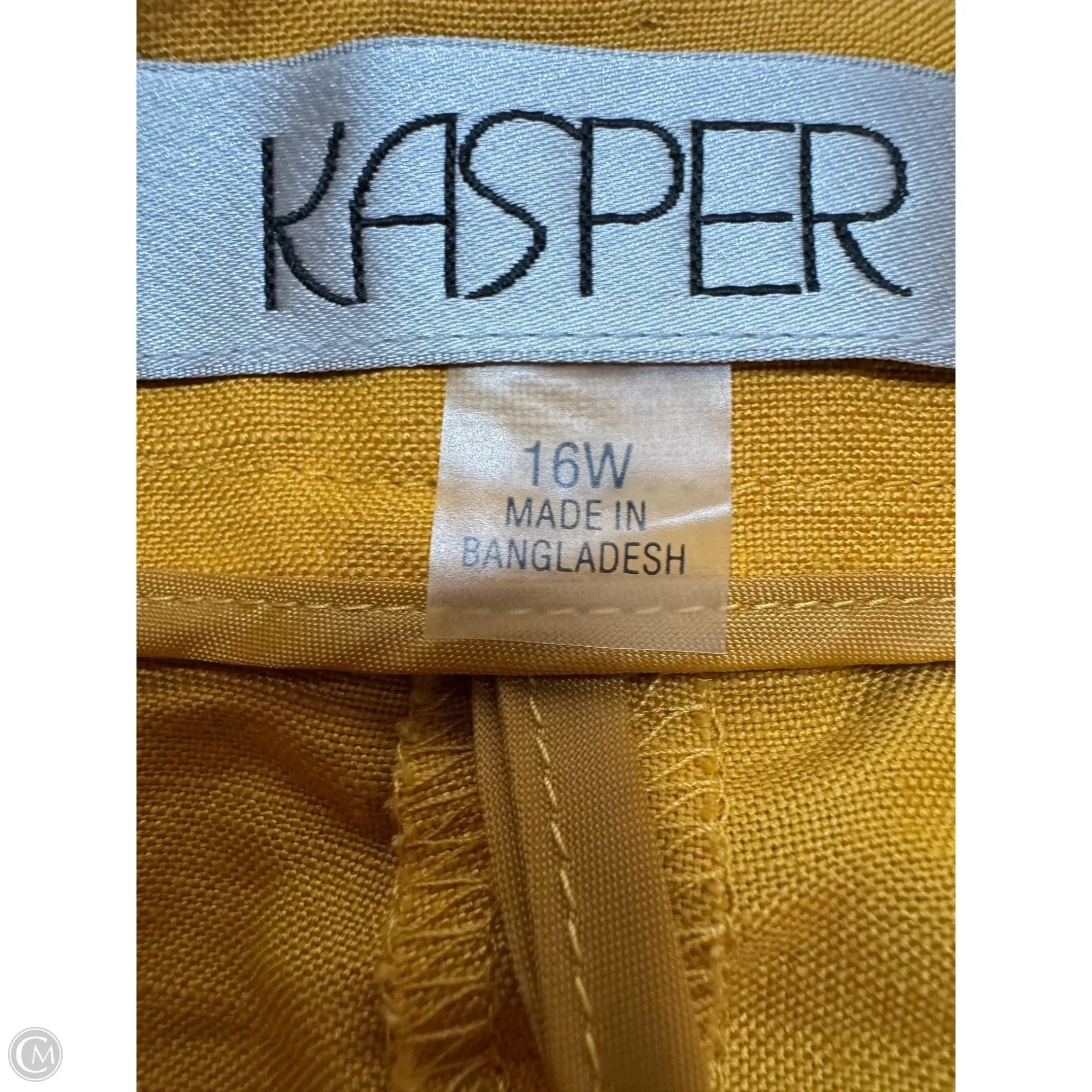Pants Lounge By Kasper In Yellow, Size: 16