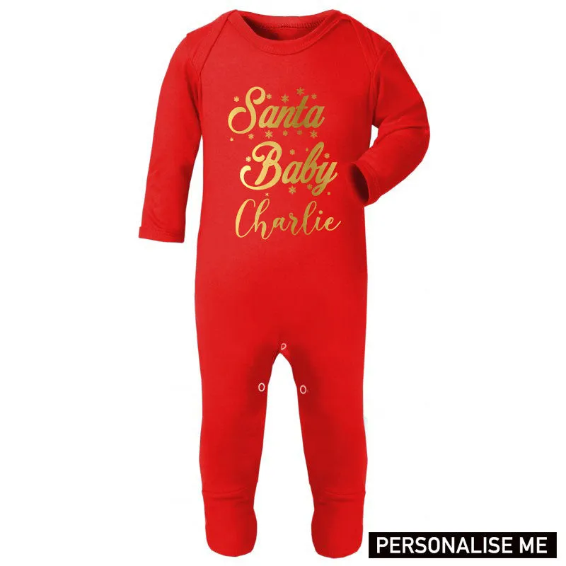 Personalised Santa Baby Romper (MRK X)