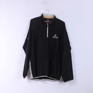Ping Collection Mens XL Pullover Jacket Black Golf Zip Neck Superior Sportswear
