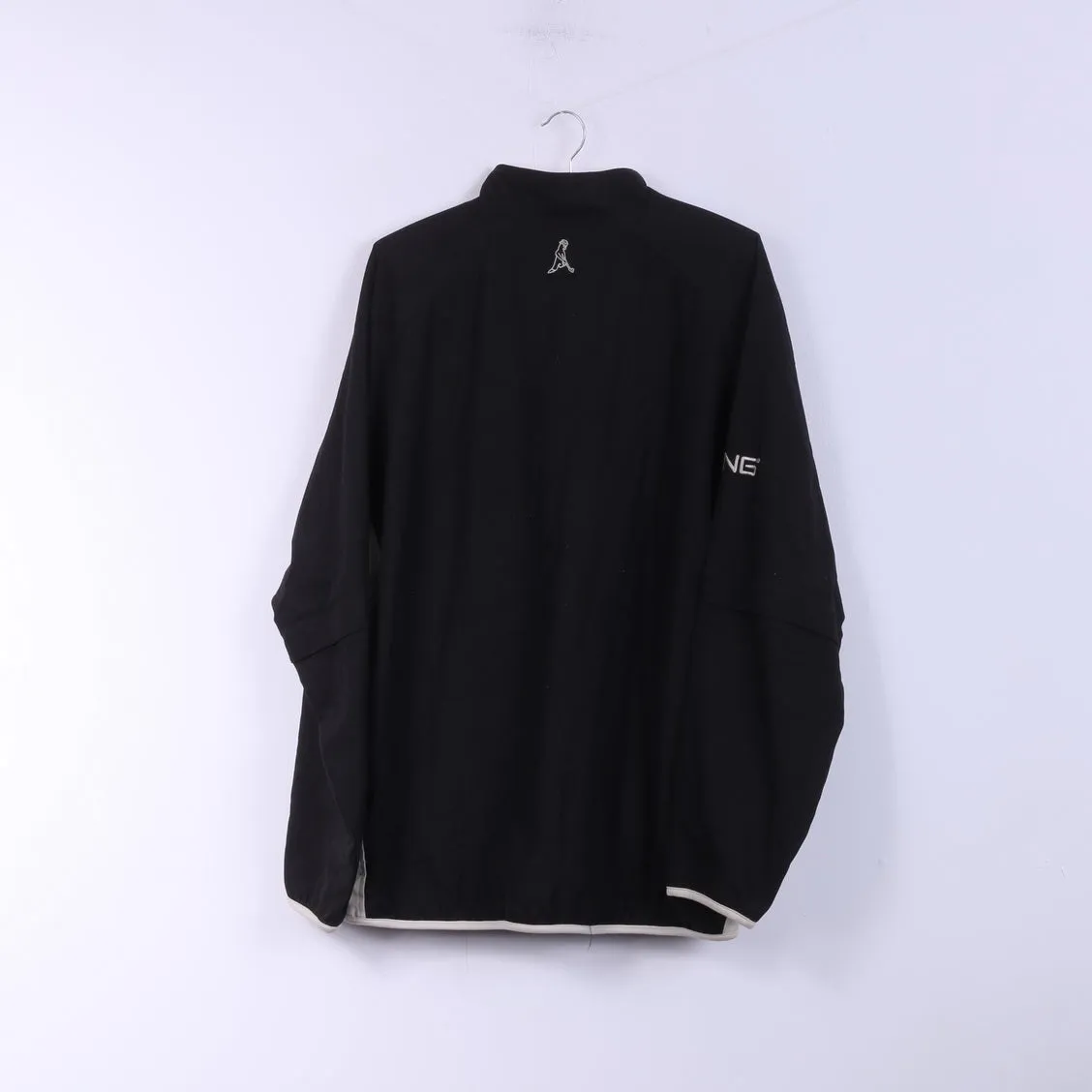 Ping Collection Mens XL Pullover Jacket Black Golf Zip Neck Superior Sportswear