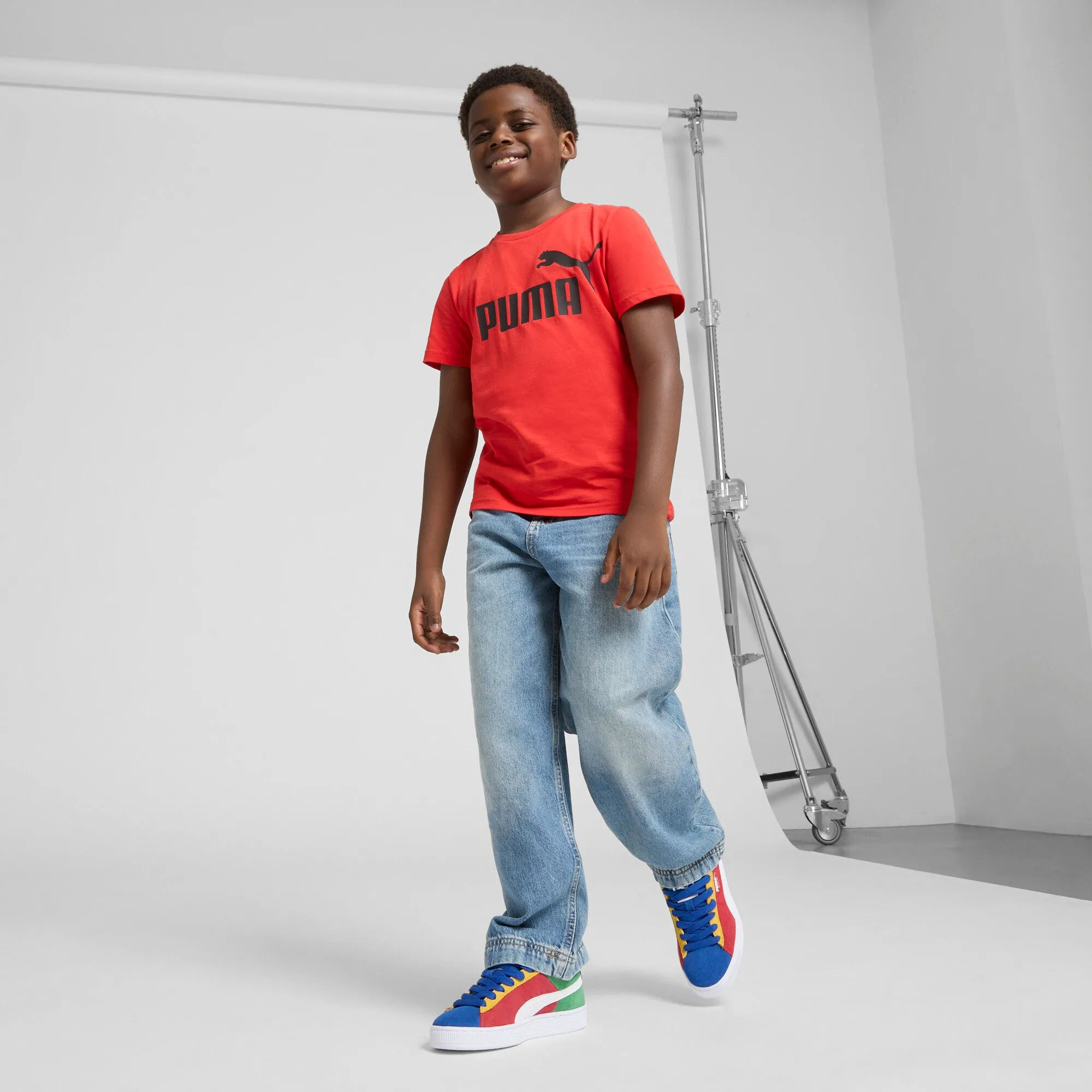 PUMA Big Kids' Essentials Logo Tee