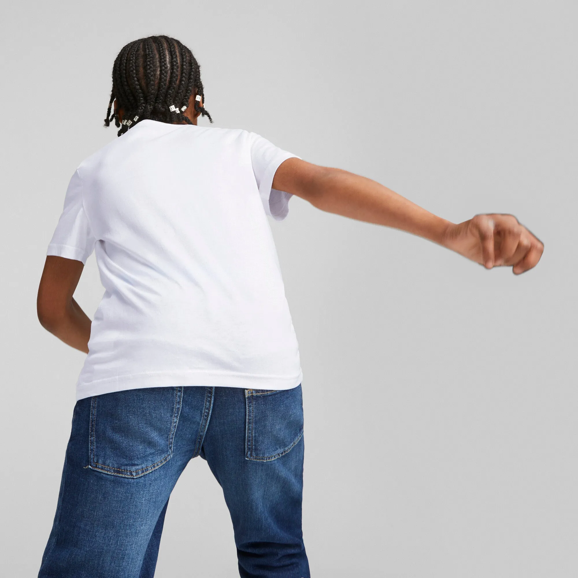 PUMA Big Kids' Essentials Logo Tee