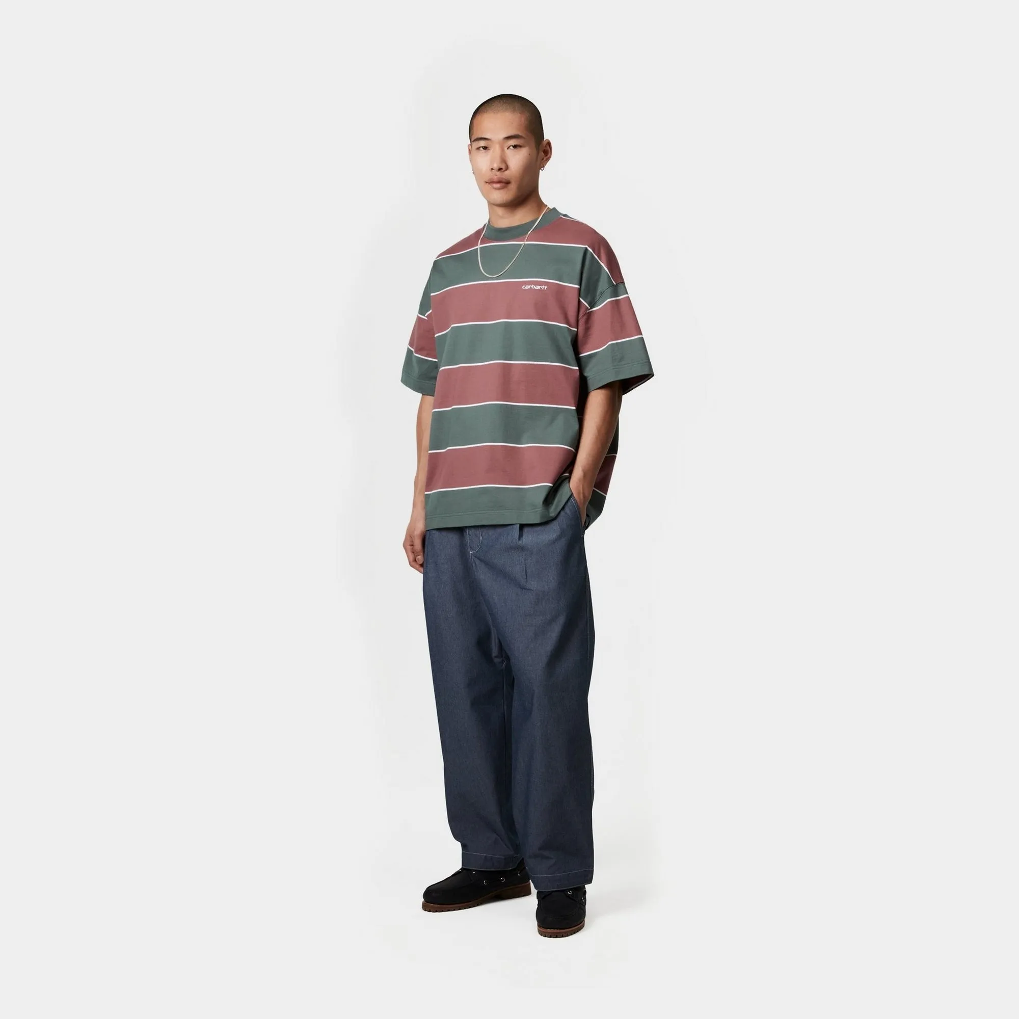 Quinby Stripe T-Shirt | Silver Pine Carhartt WIP