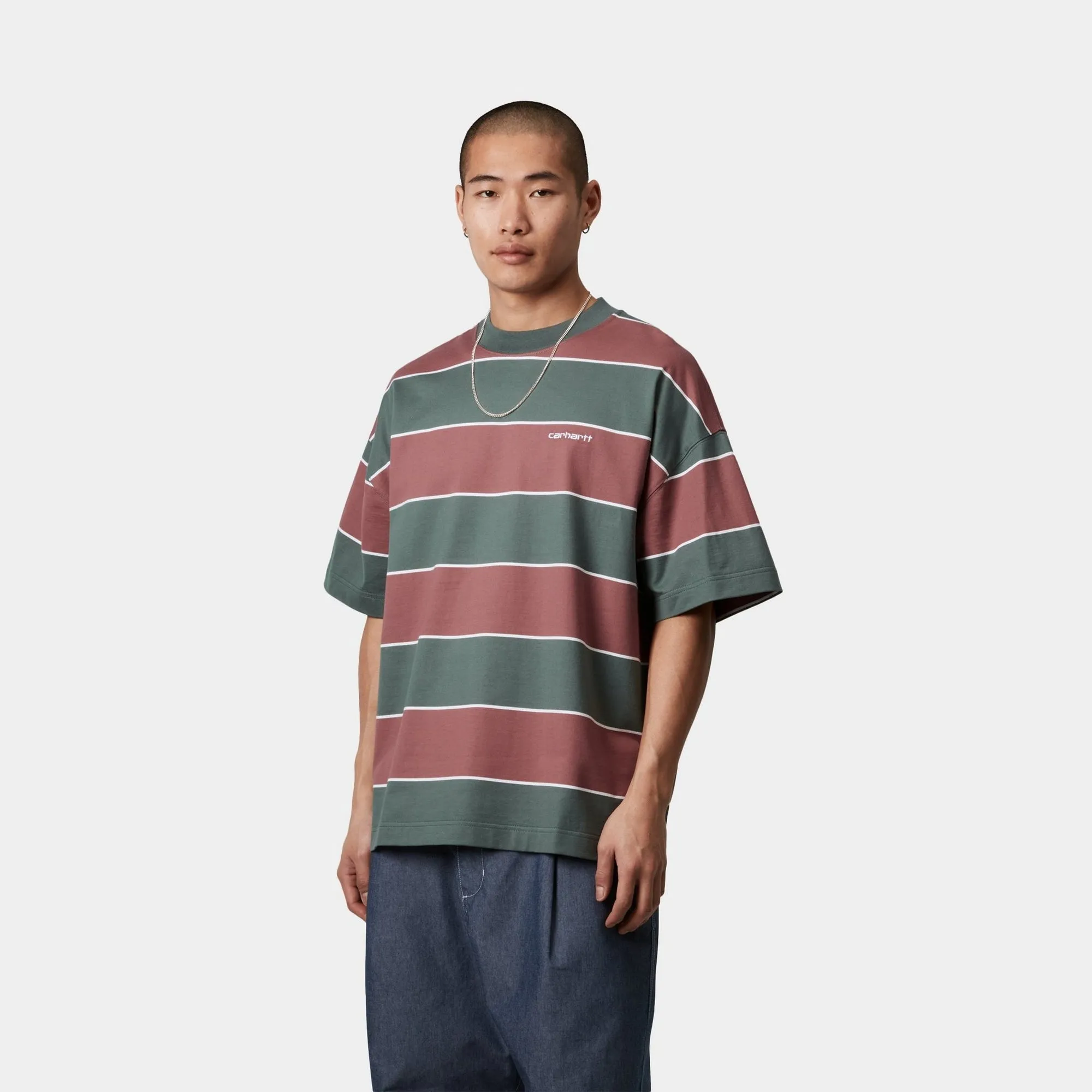 Quinby Stripe T-Shirt | Silver Pine Carhartt WIP