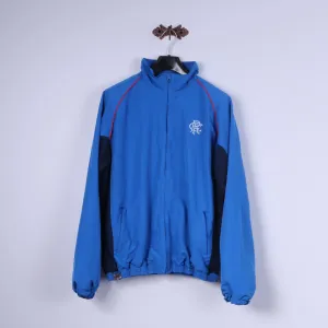 RANGERS Football Club Mens XL Jacket Blue Official Full Zipper Active Sportswear Top