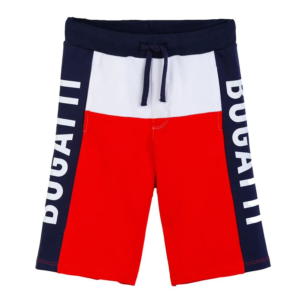Red & Navy Flame Shorts