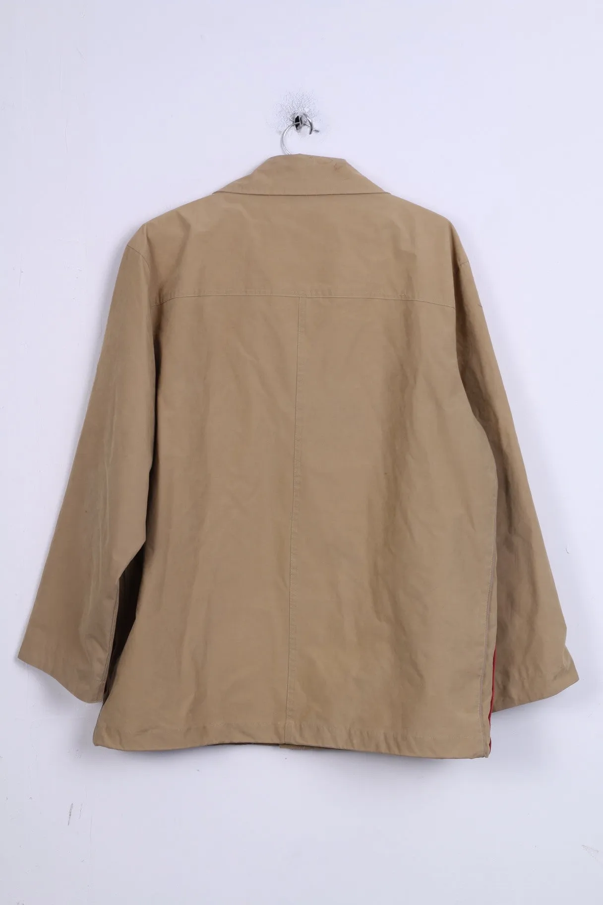 Reserved Mens XL Jacket Taupe Nylon Zip Up Waterproof Tourist Sportswear