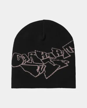 Screwed Up Scripter Beanie | Black / Hortensia Carhartt WIP