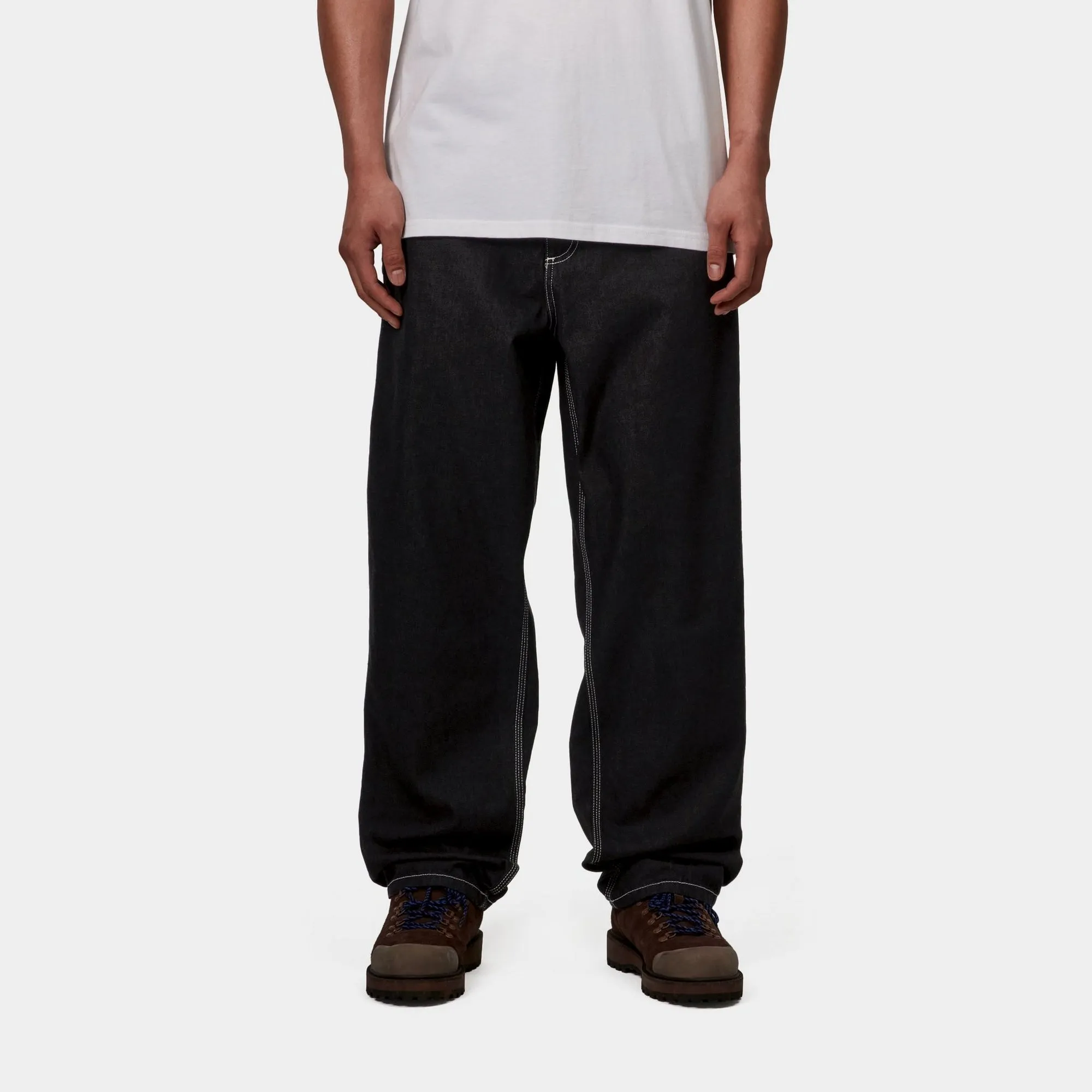 Single Knee Heart Label Pant - Norco Denim | Black (rinsed) Carhartt WIP