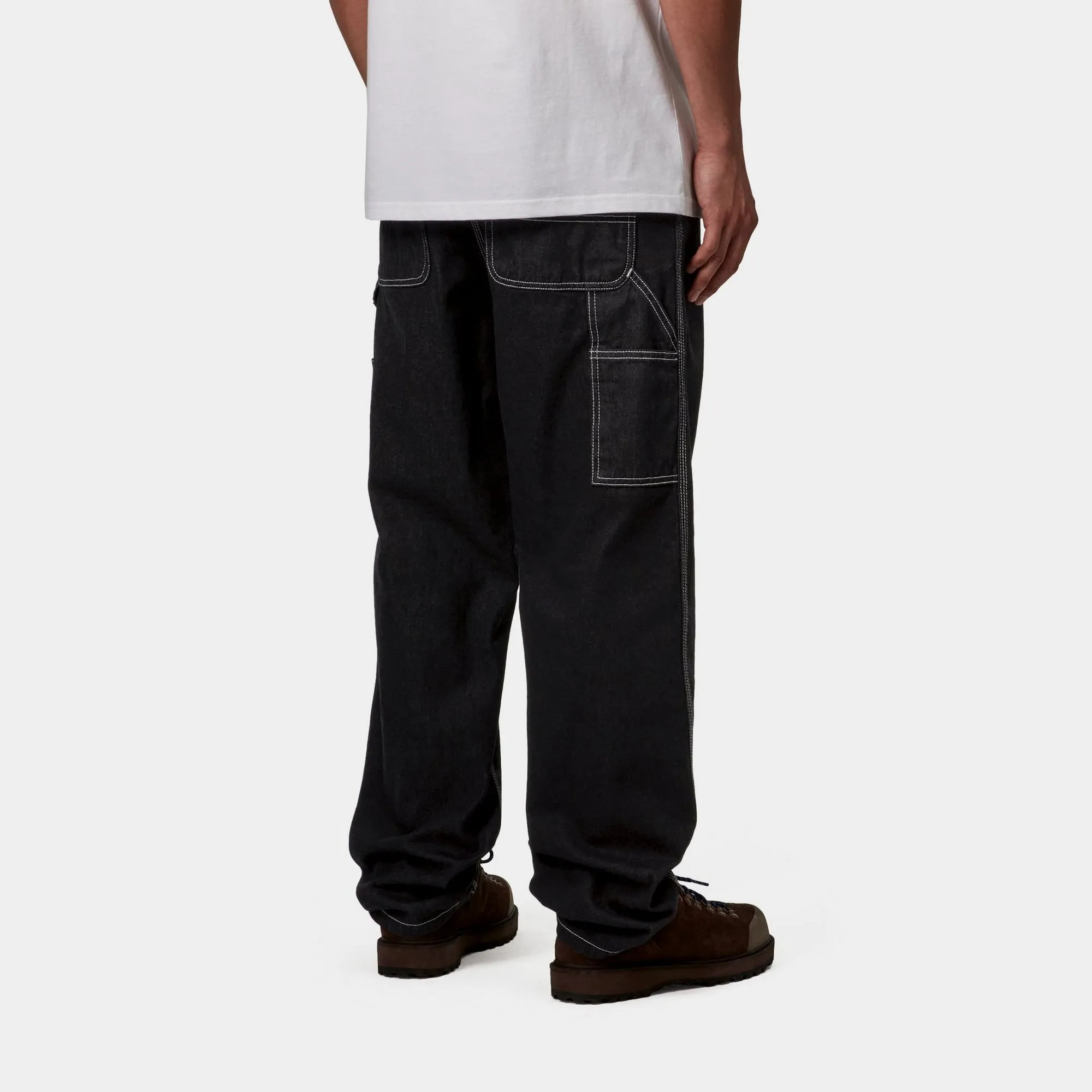 Single Knee Heart Label Pant - Norco Denim | Black (rinsed) Carhartt WIP