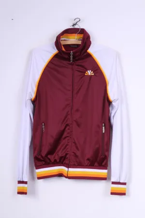 Skank Mens S Sweatshirt Shinny Maroon Full Zipper Sportswear Top