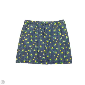 Skort By Karen Scott In Blue & Yellow, Size: Xl