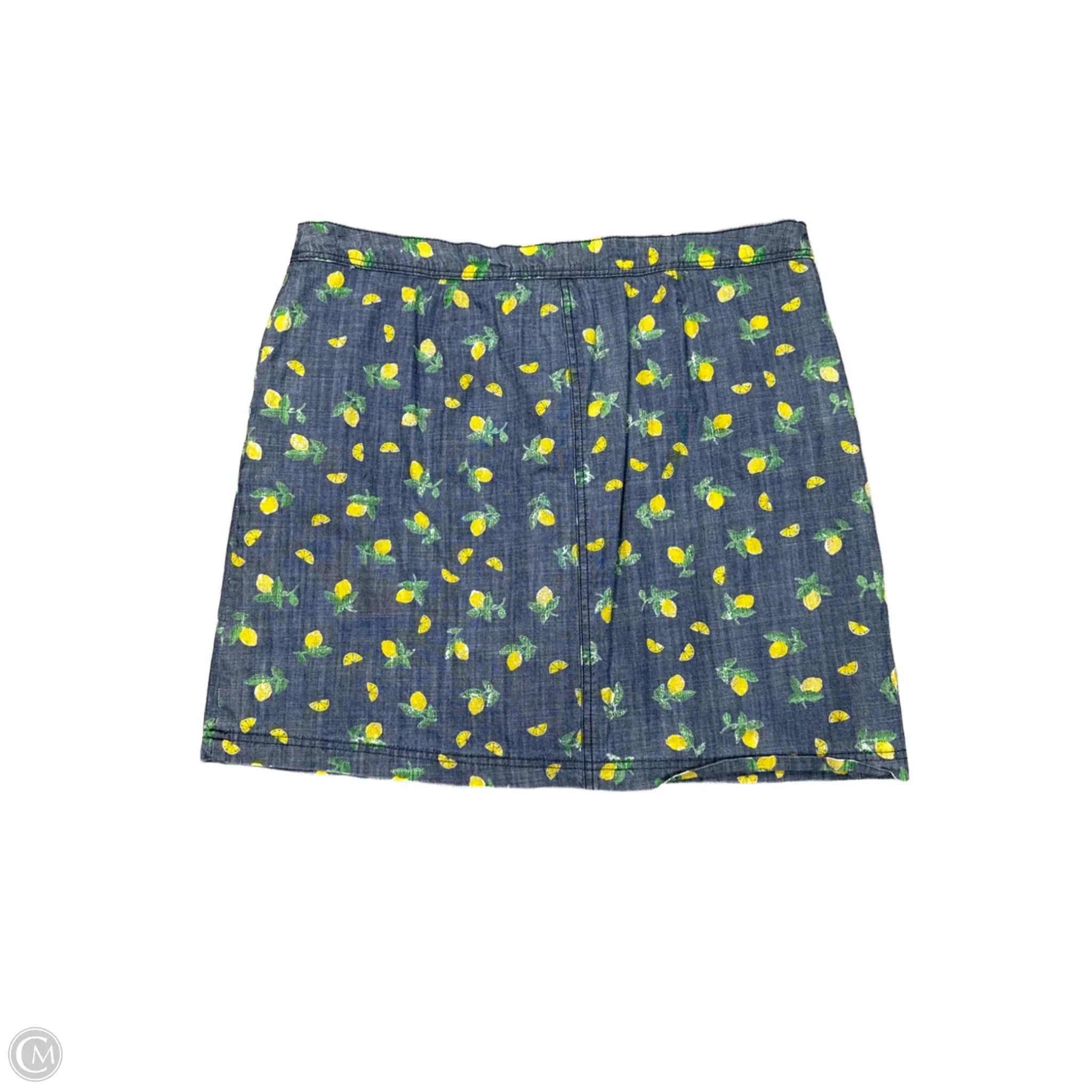 Skort By Karen Scott In Blue & Yellow, Size: Xl