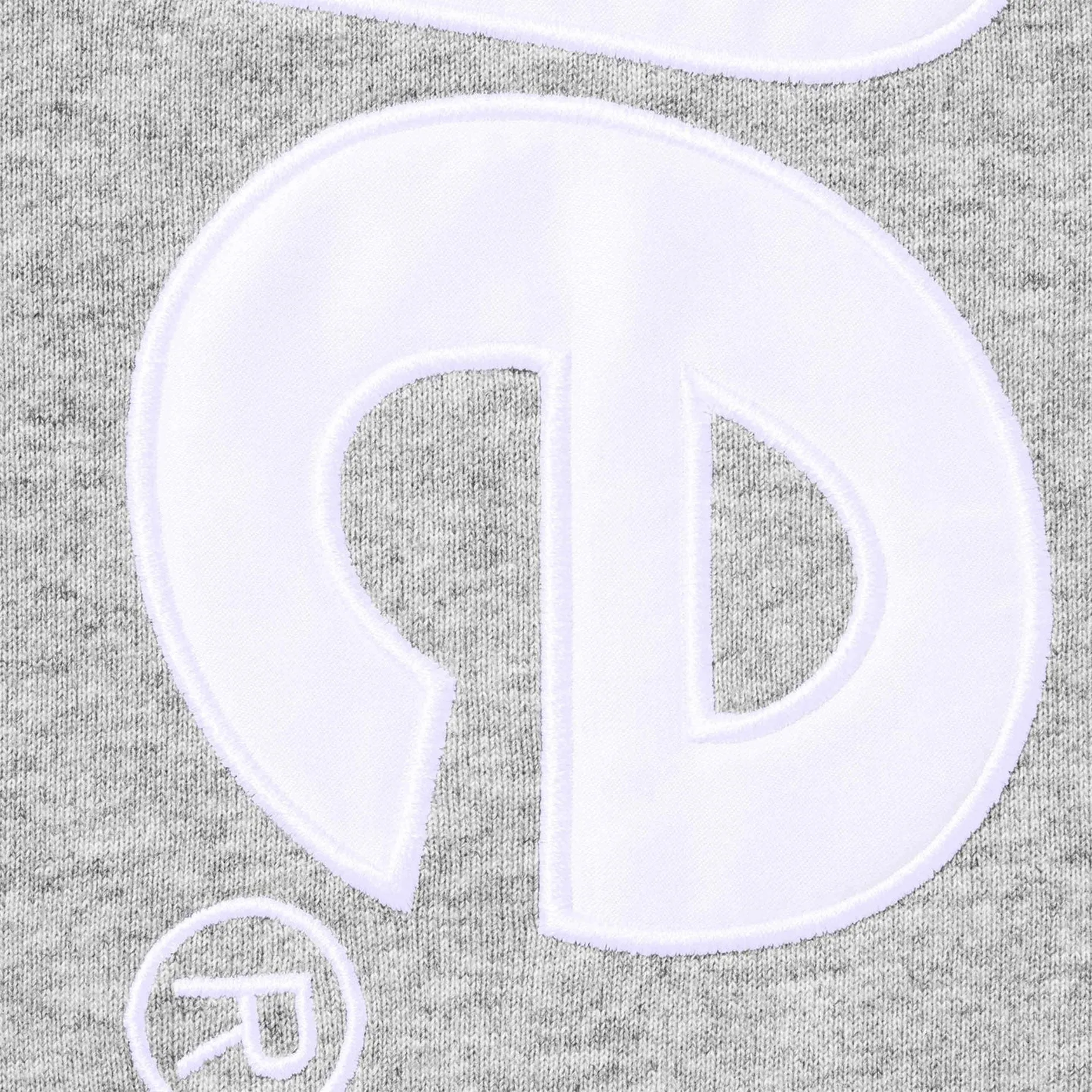 Supreme Appliqu Hooded Sweatshirt Heather Grey