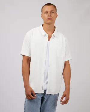 Textured Short Sleeve Shirt White