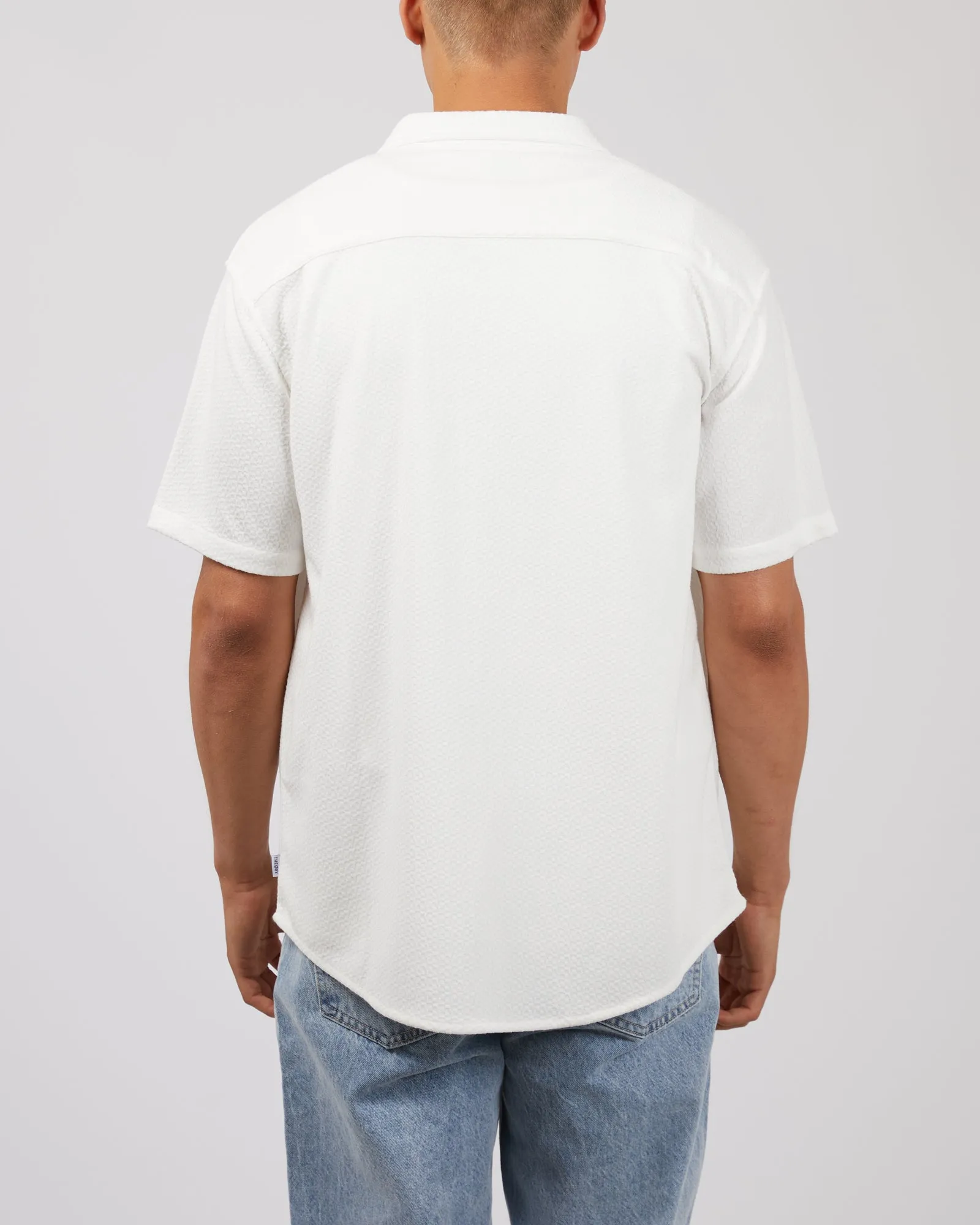 Textured Short Sleeve Shirt White