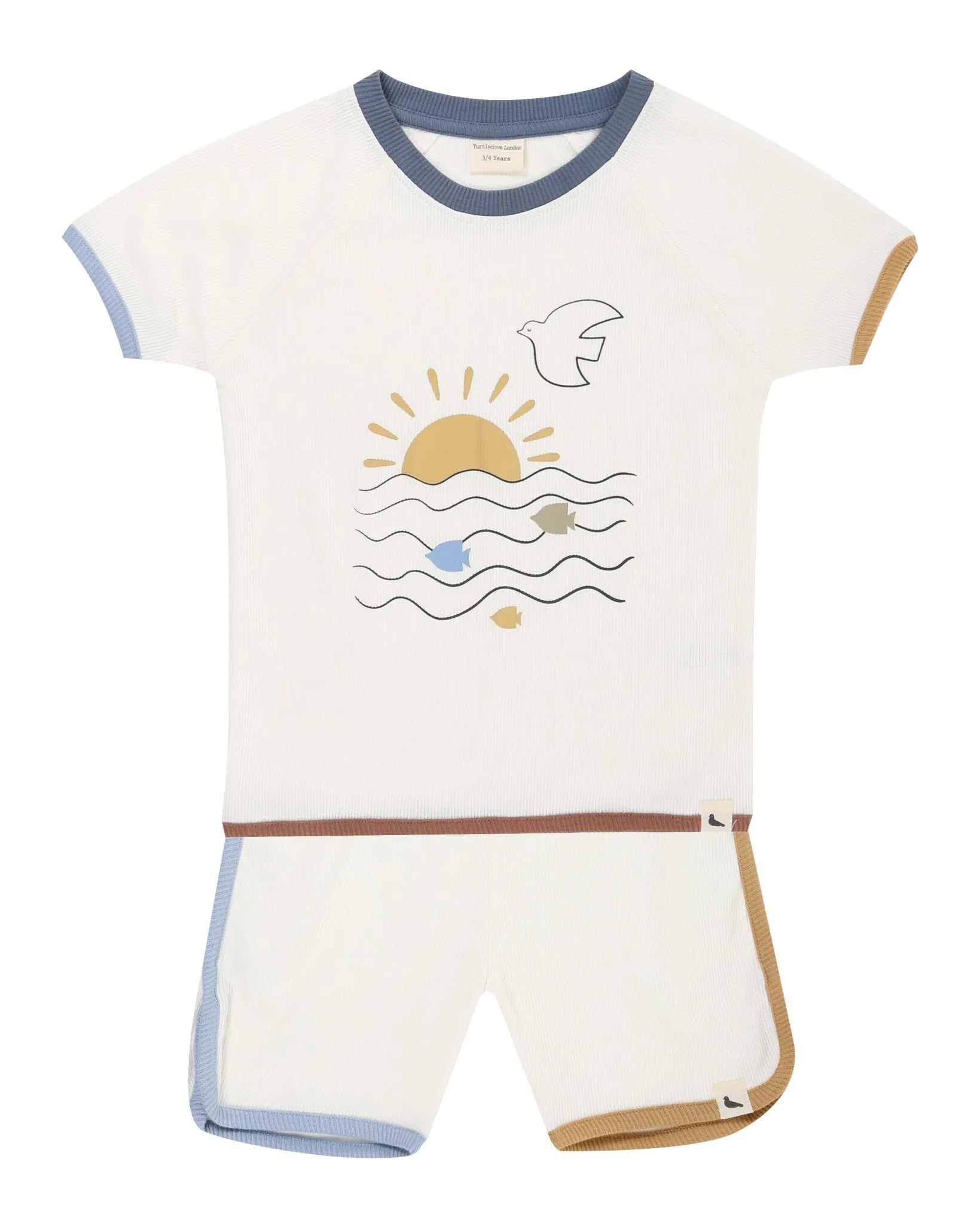 Turtledove London: Retro Rib T-Shirt & Short Set