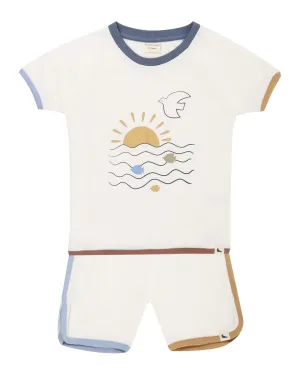 Turtledove London: Retro Rib T-Shirt & Short Set