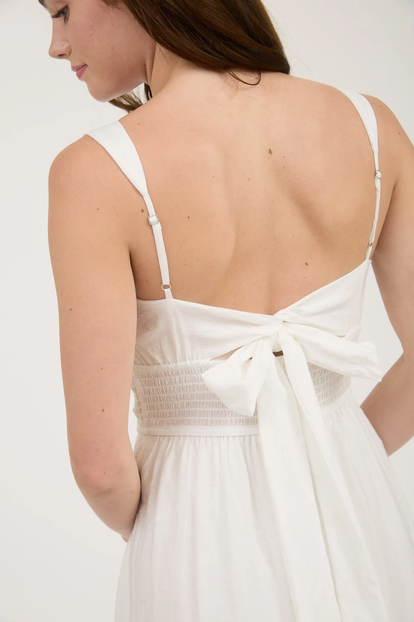Twirl Me Maxi Dress - White