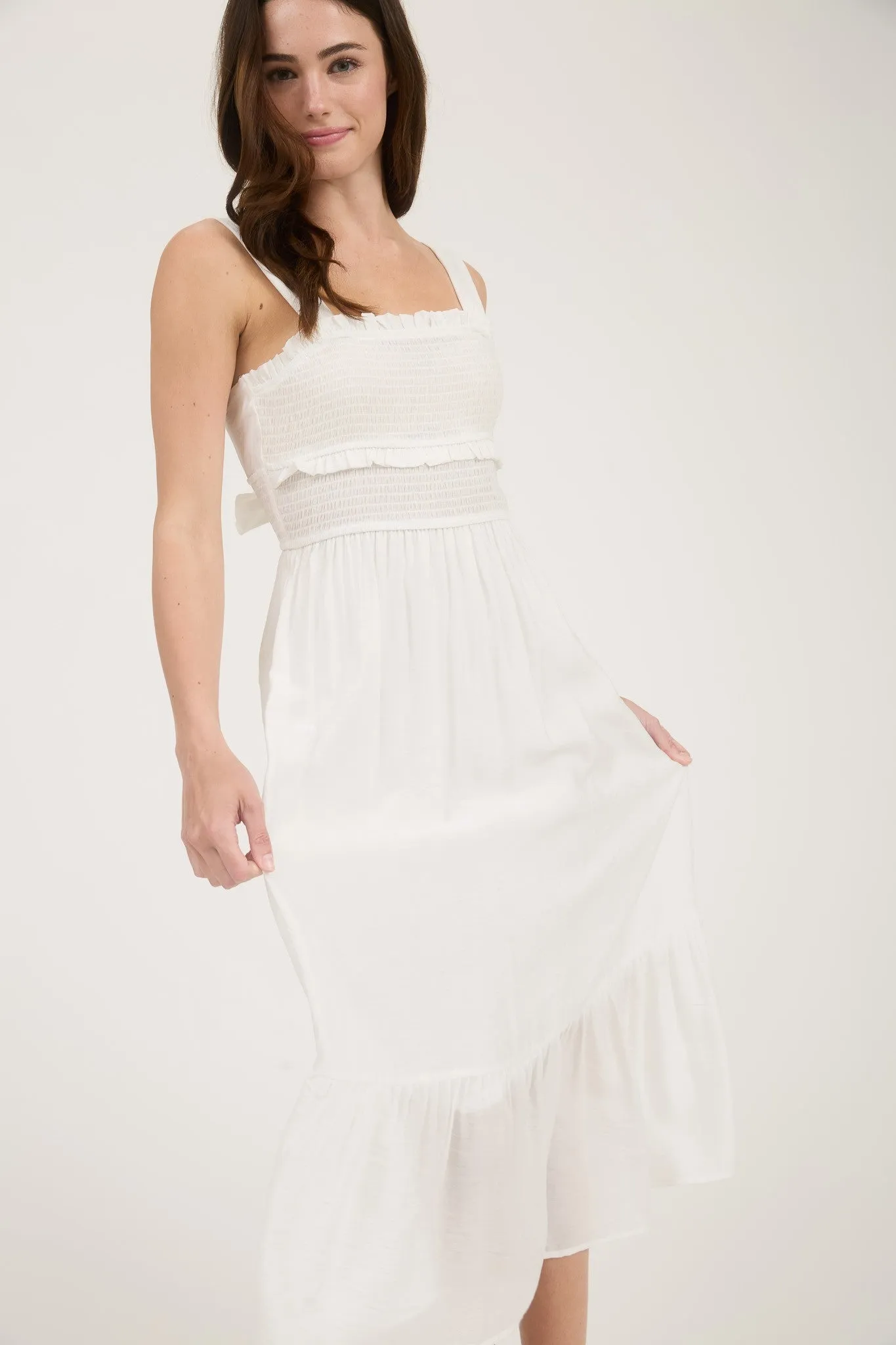 Twirl Me Maxi Dress - White