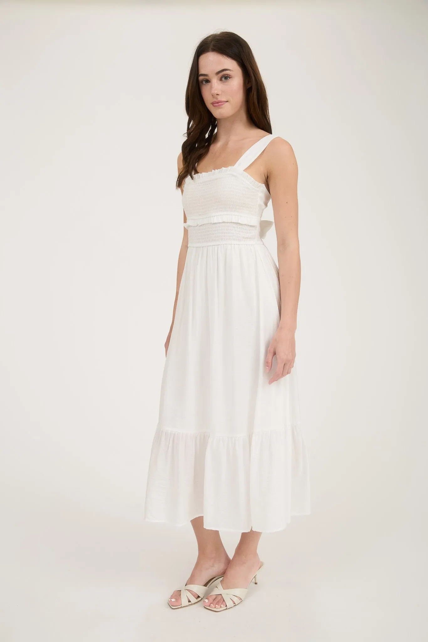 Twirl Me Maxi Dress - White