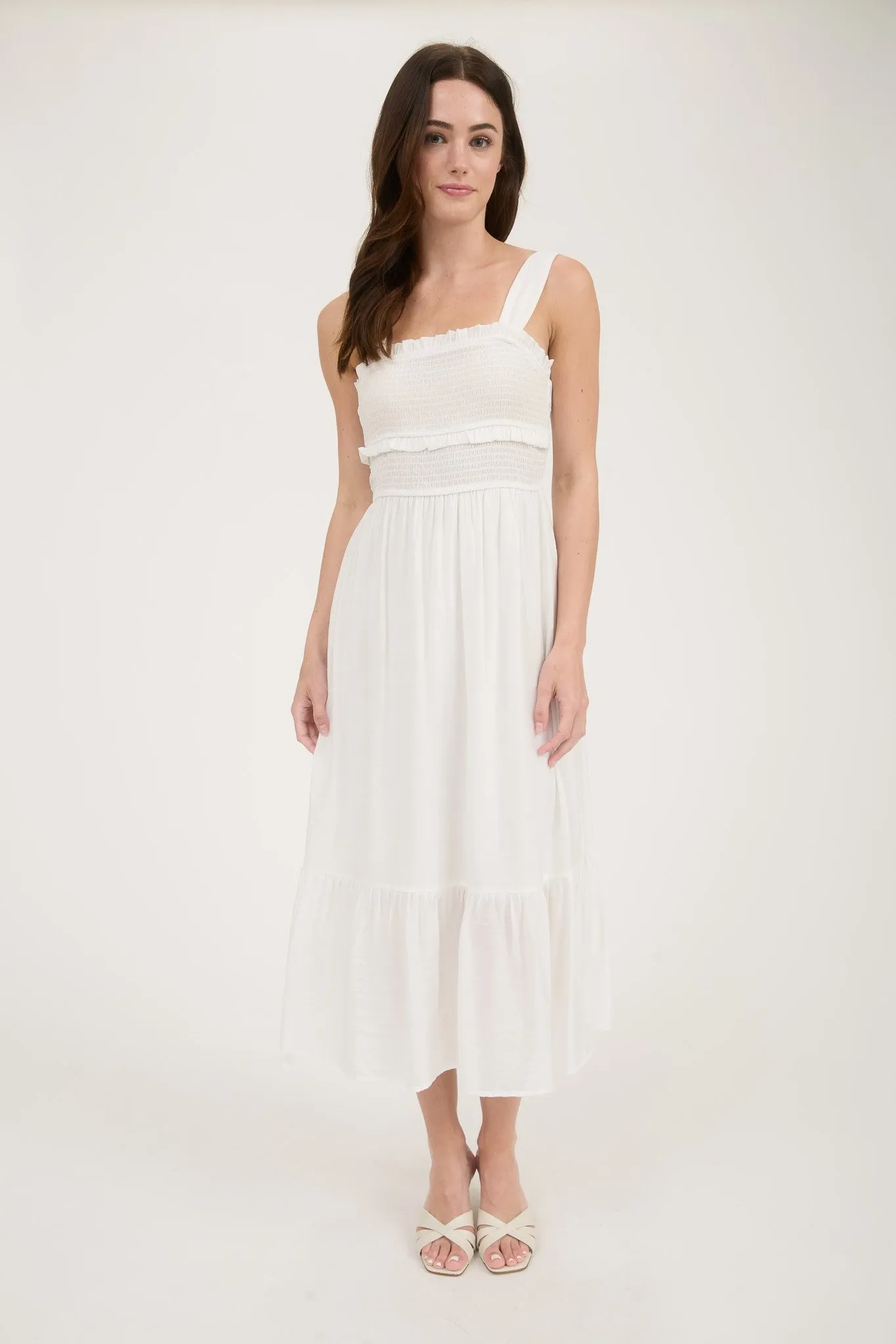 Twirl Me Maxi Dress - White