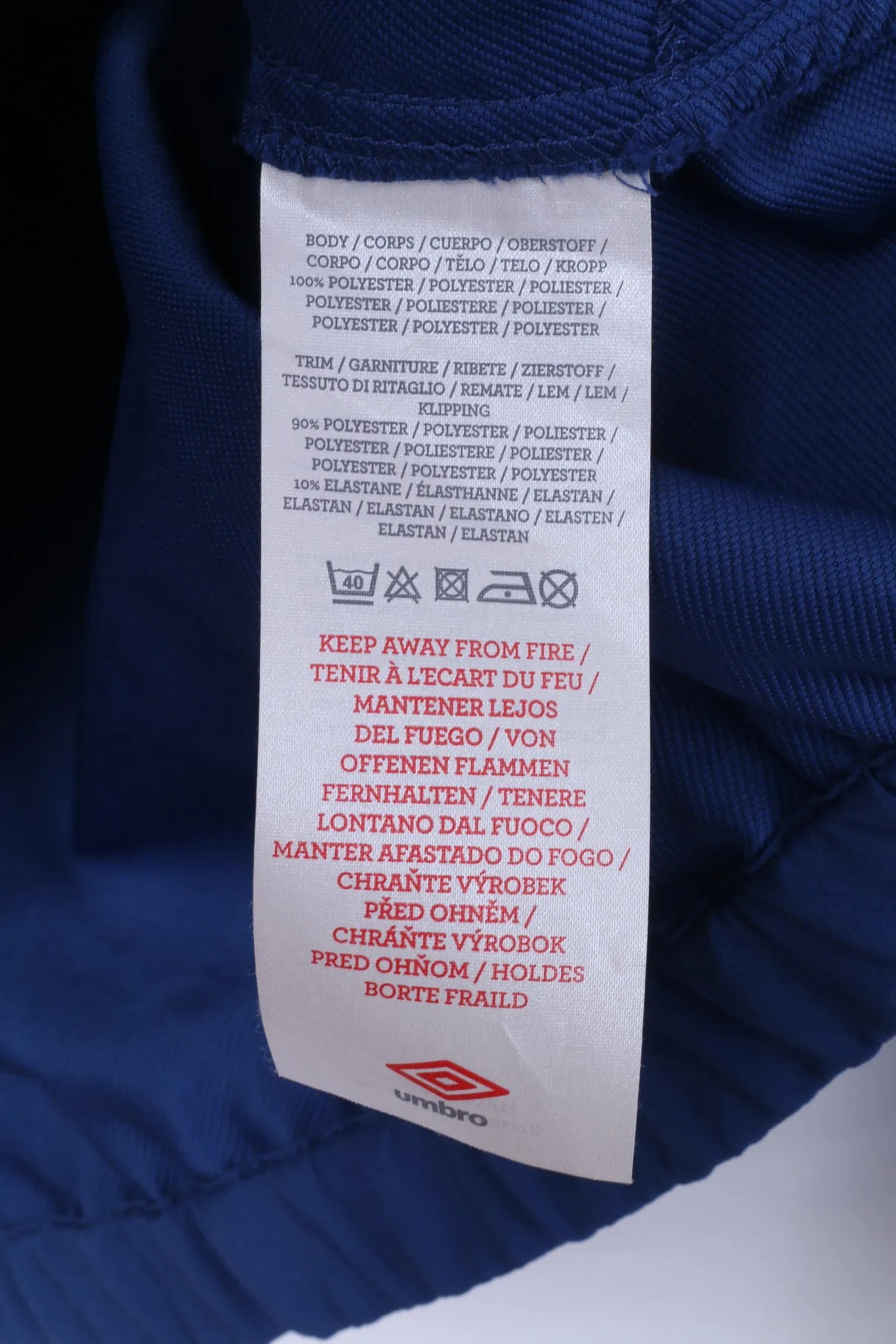 Umbro Mens L Pullover Jacket Blue Lightweight Sportswear Avtive Run Gym Top