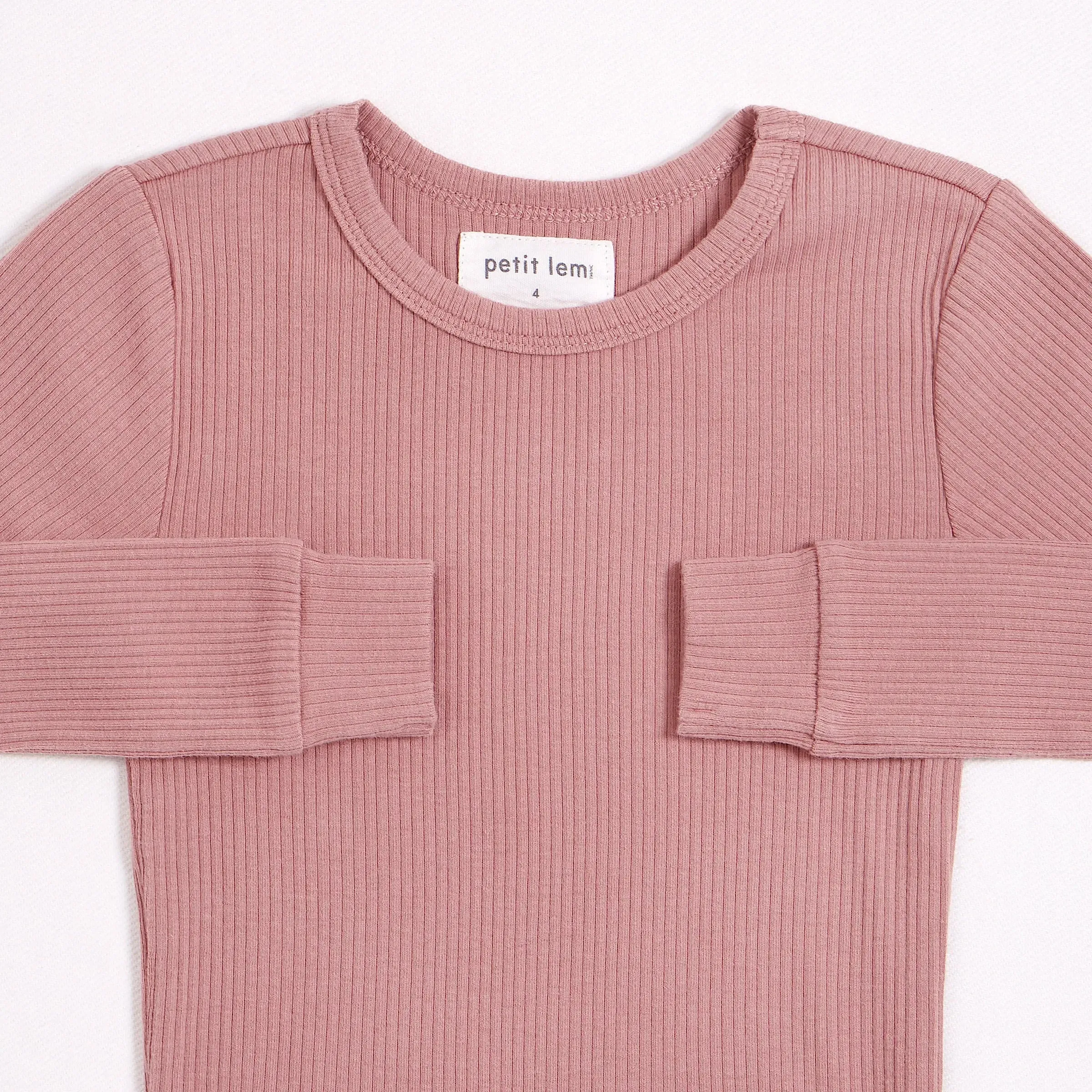 Wild Rose Modal Rib Pyjama Set | Petit Lem