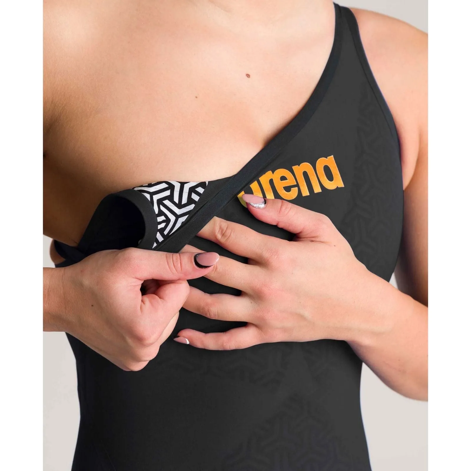 WOMEN'S POWERSKIN CARBON GLIDE OPEN BACK - BLACK/GOLD