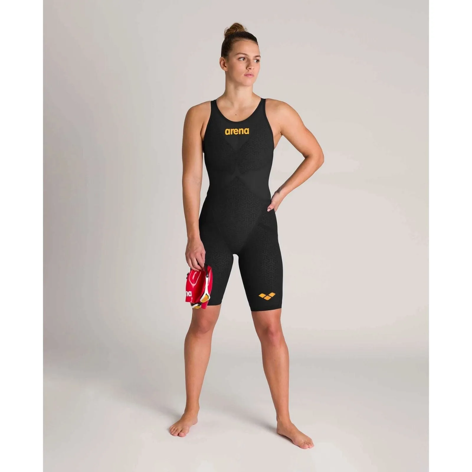WOMEN'S POWERSKIN CARBON GLIDE OPEN BACK - BLACK/GOLD