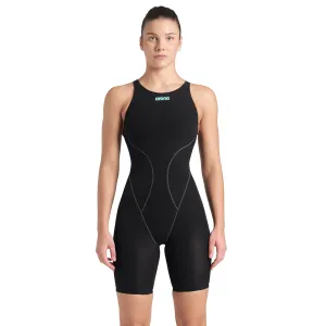 WOMEN'S POWERSKIN IMPULSO OPEN BACK - BLACK/TEAL