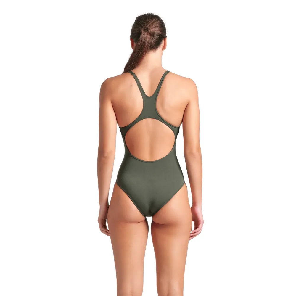 WOMEN'S TEAM SWIMSUIT SWIM PRO SOLID - DARK SAGE/ARTIC LIME